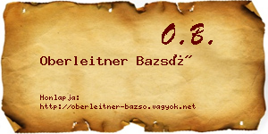 Oberleitner Bazsó névjegykártya